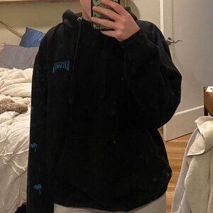 oversized black ripcurl hoodie